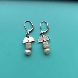Anne-Marie Chagnon handmade pearl & ceramic earrings